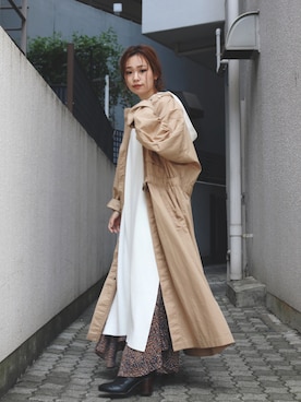 「ミリタリーコート」｜Ungrid STAFFさん（レディース・153cm）の秋コーディネート