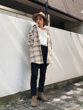 「Ungrid（アングリッド）のアイテム（帽子）」を使った、Ungrid STAFFさん（レディース・167cm）の秋コーディネート