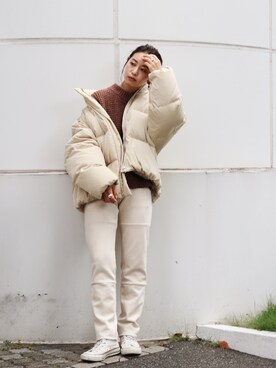 「Ungrid（アングリッド）のアイテム（ダウンジャケット/コート）」を使った、Ungrid STAFFさん（レディース・153cm）の秋コーディネート