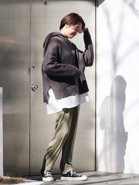 「ピスタチオ」｜Ungrid STAFFさん（レディース・165cm）の冬コーディネート