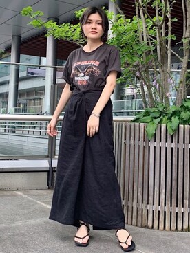 「ワントーンスタイル」｜Ungrid STAFFさん（レディース・150cm）の夏コーディネート