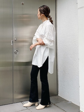 「ドレスシャツ」｜Ungrid STAFFさん（レディース・166cm）の秋コーディネート