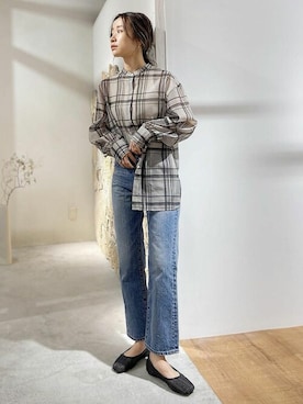 「スタイリング」｜「アイテム（その他シューズ）」を使った、Ungrid STAFFさん（レディース・160cm）の冬コーディネート