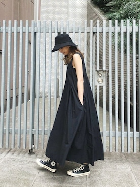 「Ungrid（アングリッド）のアイテム（帽子）」を使った、Ungrid STAFFさん（レディース・160cm）の夏コーディネート