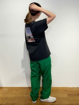 「Ungrid（アングリッド）の【WEB限定】ナイロンカラーテーパードパンツ（その他パンツ）」を使った、Ungrid STAFFさん（レディース・153cm）の夏コーディネート