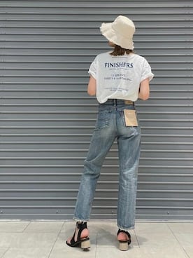 「Ungrid（アングリッド）のアイテム（帽子）」を使った、Ungrid STAFFさん（レディース・164cm）の夏コーディネート