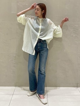 「カラーシャツ」｜Ungrid STAFFさん（レディース・164cm）の夏コーディネート