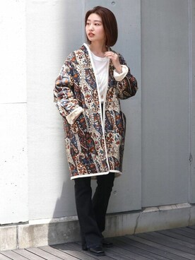 「Ungrid（アングリッド）のアイテム（ブルゾン）」を使った、Ungrid STAFFさん（レディース・160cm）の夏コーディネート