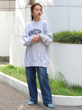 「リーバイス」｜Ungrid STAFFさん（レディース・155cm）の夏コーディネート