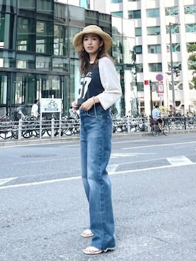 「リーバイス」｜Ungrid STAFFさん（レディース・160cm）の夏コーディネート