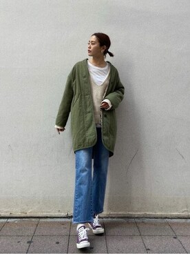 「Ungrid（アングリッド）のアイテム（ブルゾン）」を使った、Ungrid STAFFさん（レディース・165cm）の夏コーディネート