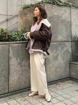 「Ungrid（アングリッド）のアイテム（ブルゾン）」を使った、Ungrid STAFFさん（レディース・160cm）の夏コーディネート