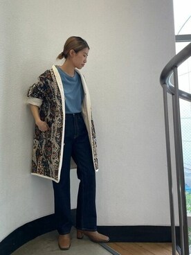 「Ungrid（アングリッド）のアイテム（ブルゾン）」を使った、Ungrid STAFFさん（レディース・155cm）の夏コーディネート