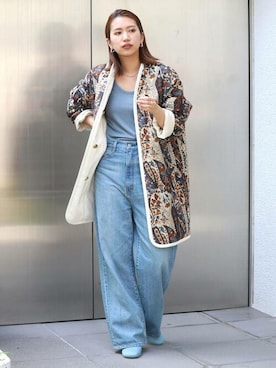 「Ungrid（アングリッド）のアイテム（ブルゾン）」を使った、Ungrid STAFFさん（レディース・161cm）の夏コーディネート