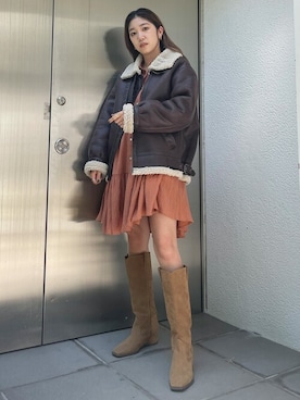 「Ungrid（アングリッド）のアイテム（ジャケット/アウター）」を使った、Ungrid STAFFさん（レディース・158cm）の夏コーディネート