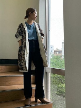 「Ungrid（アングリッド）のアイテム（ブルゾン）」を使った、Ungrid STAFFさん（レディース・155cm）の夏コーディネート