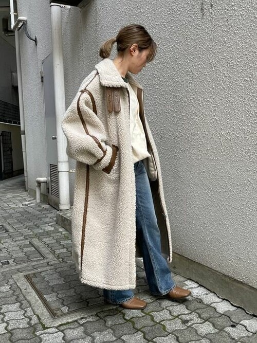 Ungridungrid Staffさんのムートンコートを使ったコーディネート Zozotown
