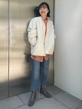 「Ungrid（アングリッド）のアイテム（ブルゾン）」を使った、Ungrid STAFFさん（レディース・157cm）の夏コーディネート