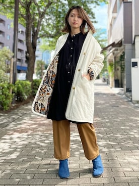 「Ungrid（アングリッド）のアイテム（ブルゾン）」を使った、Ungrid STAFFさん（レディース・153cm）の夏コーディネート