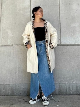 「Ungrid（アングリッド）のアイテム（ブルゾン）」を使った、Ungrid STAFFさん（レディース・152cm）の夏コーディネート