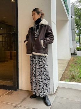 「Ungrid（アングリッド）のアイテム（ブルゾン）」を使った、Ungrid STAFFさん（レディース・155cm）の夏コーディネート