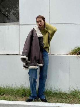 「Ungrid（アングリッド）のアイテム（ブルゾン）」を使った、Ungrid STAFFさん（レディース・161cm）の夏コーディネート