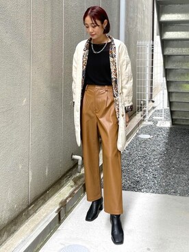 「Ungrid（アングリッド）のアイテム（ブルゾン）」を使った、Ungrid STAFFさん（レディース・160cm）の秋コーディネート