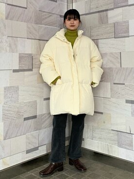 「Ungrid（アングリッド）のアイテム（ダウンジャケット/コート）」を使った、Ungrid STAFFさん（レディース・157cm）の秋コーディネート