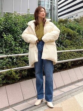 「Ungrid（アングリッド）のアイテム（ダウンジャケット/コート）」を使った、Ungrid STAFFさん（レディース・159cm）の秋コーディネート