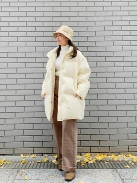「Ungrid（アングリッド）のアイテム（ダウンジャケット/コート）」を使った、Ungrid STAFFさん（レディース・152cm）の秋コーディネート
