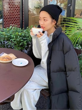 「Ungrid（アングリッド）のアイテム（ダウンジャケット/コート）」を使った、Ungrid STAFFさん（レディース・155cm）の秋コーディネート