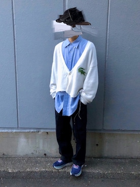 「doublet（ダブレット）のアイテム（カーディガン/ボレロ）」を使った、湯さん（メンズ・173cm）の春コーディネート
