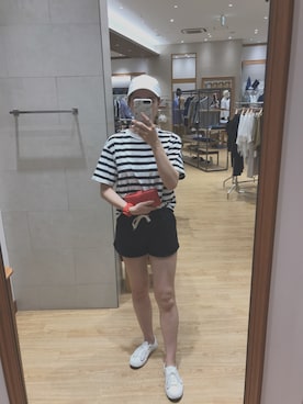 「白黒」｜「アイテム（財布/小物）」を使った、akariiさん（レディース・168cm）の夏コーディネート