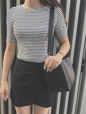 「韓国好きな人と繋がりたい」｜akariiさん（レディース・168cm）の夏コーディネート