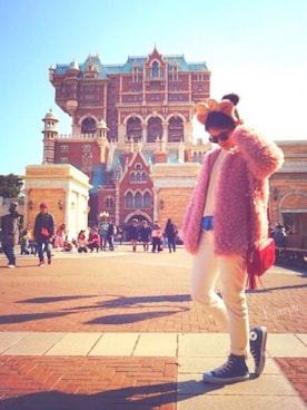 「スプリングSENSEOFPLACE」｜「アイテム（その他アウター）」を使った、♡るか♡さん（レディース・160cm）の冬コーディネート