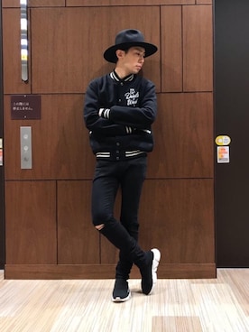 「コラボレーション」｜「アイテム（スタジャン）」を使った、kokoheiさん（メンズ・170cm）の秋コーディネート