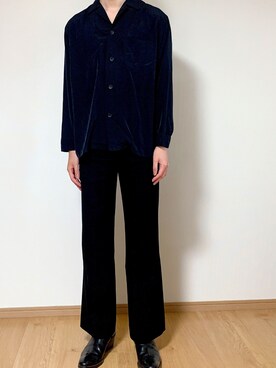 「ラッドミュージシャン」｜「アイテム（スラックス）」を使った、YANOさん（メンズ・182cm）の春コーディネート