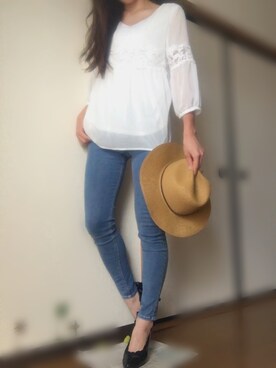 「VENCE（ヴァンス）のアイテム（パンツ）」を使った、 🌼 𝕞 𝕚 𝕟 𝕒 🌼さん（レディース・163cm）の春コーディネート