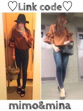 「VENCE（ヴァンス）のアイテム（パンツ）」を使った、 🌼 𝕞 𝕚 𝕟 𝕒 🌼さん（レディース・163cm）の秋コーディネート