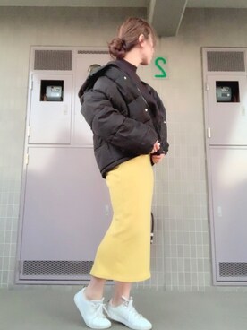 「SpRay（スプレイ）のアイテム（ダウンジャケット/コート）」を使った、 🌼 𝕞 𝕚 𝕟 𝕒 🌼さん（レディース・163cm）の冬コーディネート