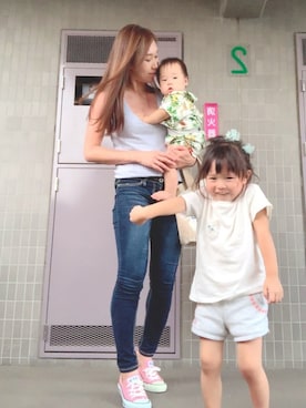 「VENCE（ヴァンス）のアイテム（パンツ）」を使った、 🌼 𝕞 𝕚 𝕟 𝕒 🌼さん（レディース・163cm）の夏コーディネート