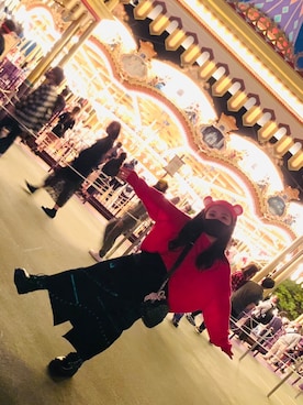 「H&M（エイチ・アンド・エム）のアイテム（ニット/セーター、ピンク系）」を使った、ℳёguさん（レディース・145cm）の秋コーディネート