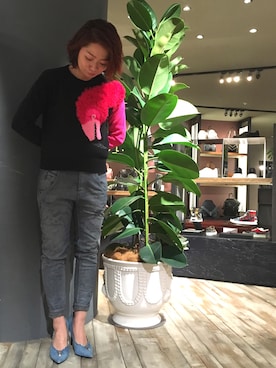 「デニムから始まったライフスタイルブランド」｜「アイテム（パンプス）」を使った、YuRiさん（レディース・155cm）の冬コーディネート