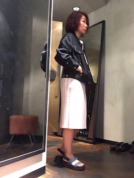 「デニムから始まったライフスタイルブランド」｜「アイテム（デニムジャケット）」を使った、YuRiさん（レディース・155cm）の春コーディネート