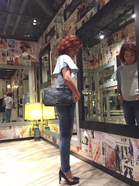 「デニムから始まったライフスタイルブランド」｜「アイテム（パンプス）」を使った、YuRiさん（レディース・155cm）の夏コーディネート