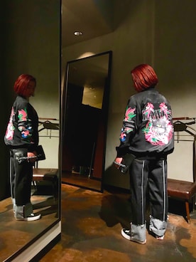 「デニムから始まったライフスタイルブランド」｜「アイテム（ジャケット/アウター）」を使った、YuRiさん（レディース・155cm）の冬コーディネート