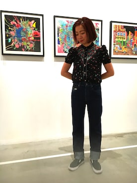 「デニムから始まったライフスタイルブランド」｜「アイテム（トップス）」を使った、YuRiさん（レディース・155cm）の春コーディネート