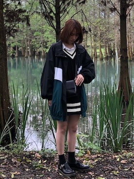 カラーブロックキングサイズジャケットy Eを使った人気ファッションコーディネート Wear