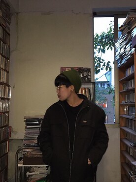 「PLAYBOY（プレイボーイ）のアイテム（ジャケット/アウター）」を使った、wishさん（レディース・160cm）の冬コーディネート