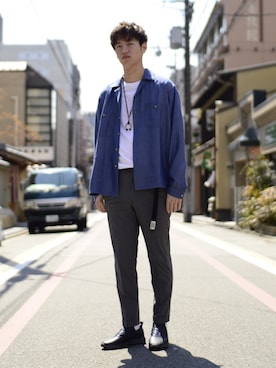 「REIGNING CHAMP（レイニングチャンプ）のアイテム（トップス）」を使った、2754さん（メンズ・179cm）の春コーディネート